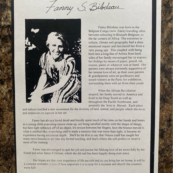 Fanny Bilodeau “Memories of Paradise” Tropical Art Print Signed and Numbered - Picture 4 of 4